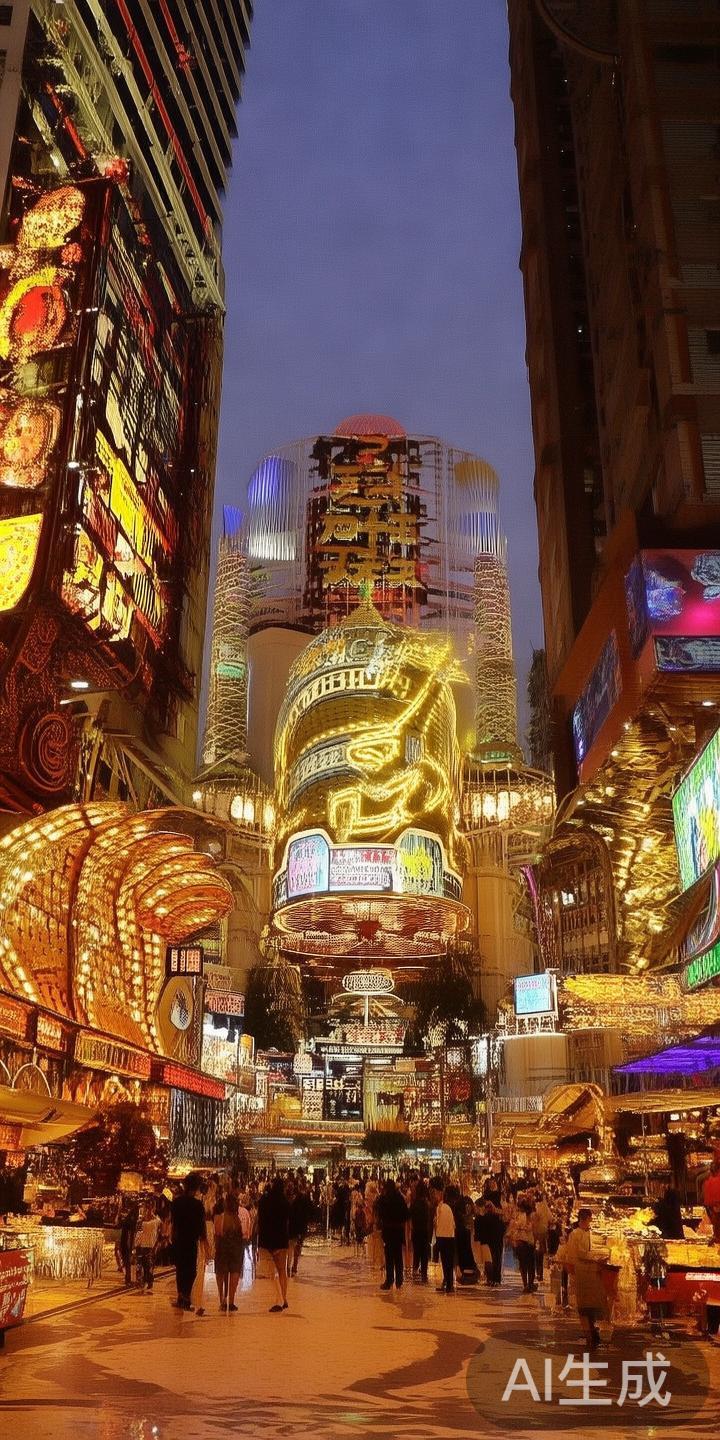 在澳门繁华的赌场区中，澳门新葡京赌场以其多样化的游